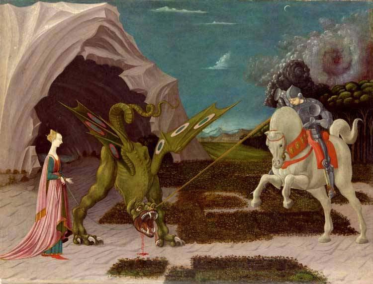 paolo uccello A gothicizing tendency of Uccello art is nowhere more apparent than in Saint George and the Dragon Germany oil painting art